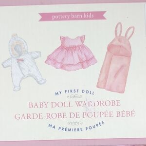 Pottery Barn Kids Pink and White Doll Outfit Set
